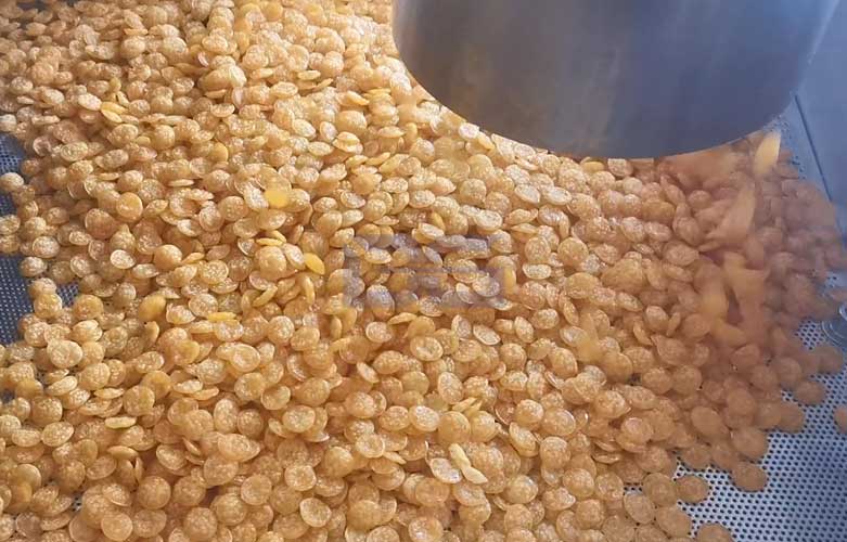 德固機(jī)械早餐谷物玉米片生產(chǎn)線客戶現(xiàn)場(chǎng)